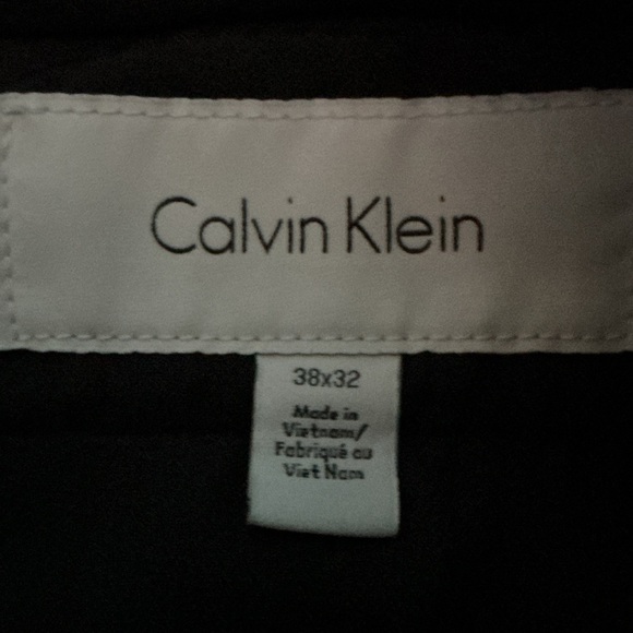 Calvin Klein Classic Black Suit Pants Straight Fit Stretch - Picture 2 of 5
